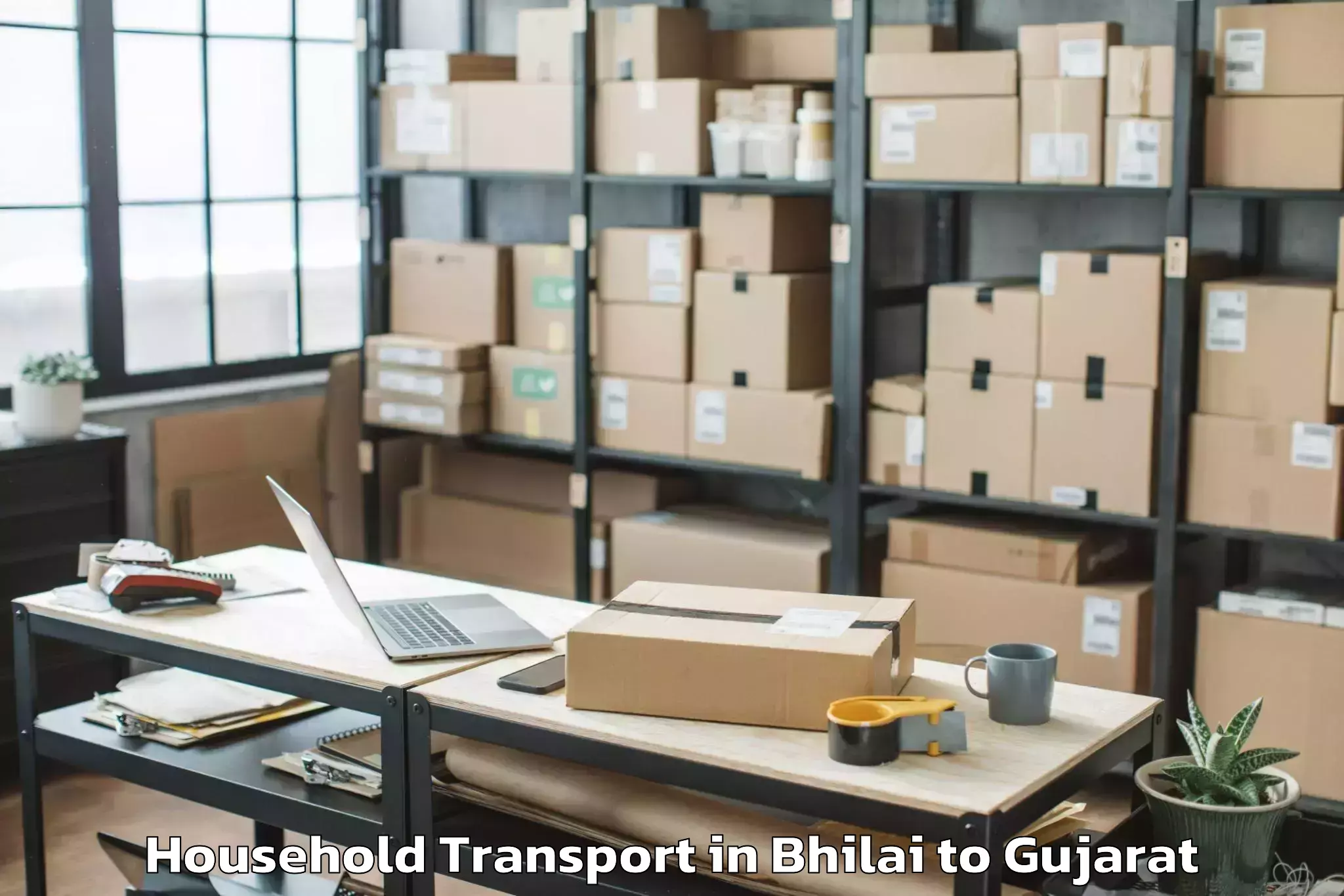 Affordable Bhilai to Manavadar Household Transport